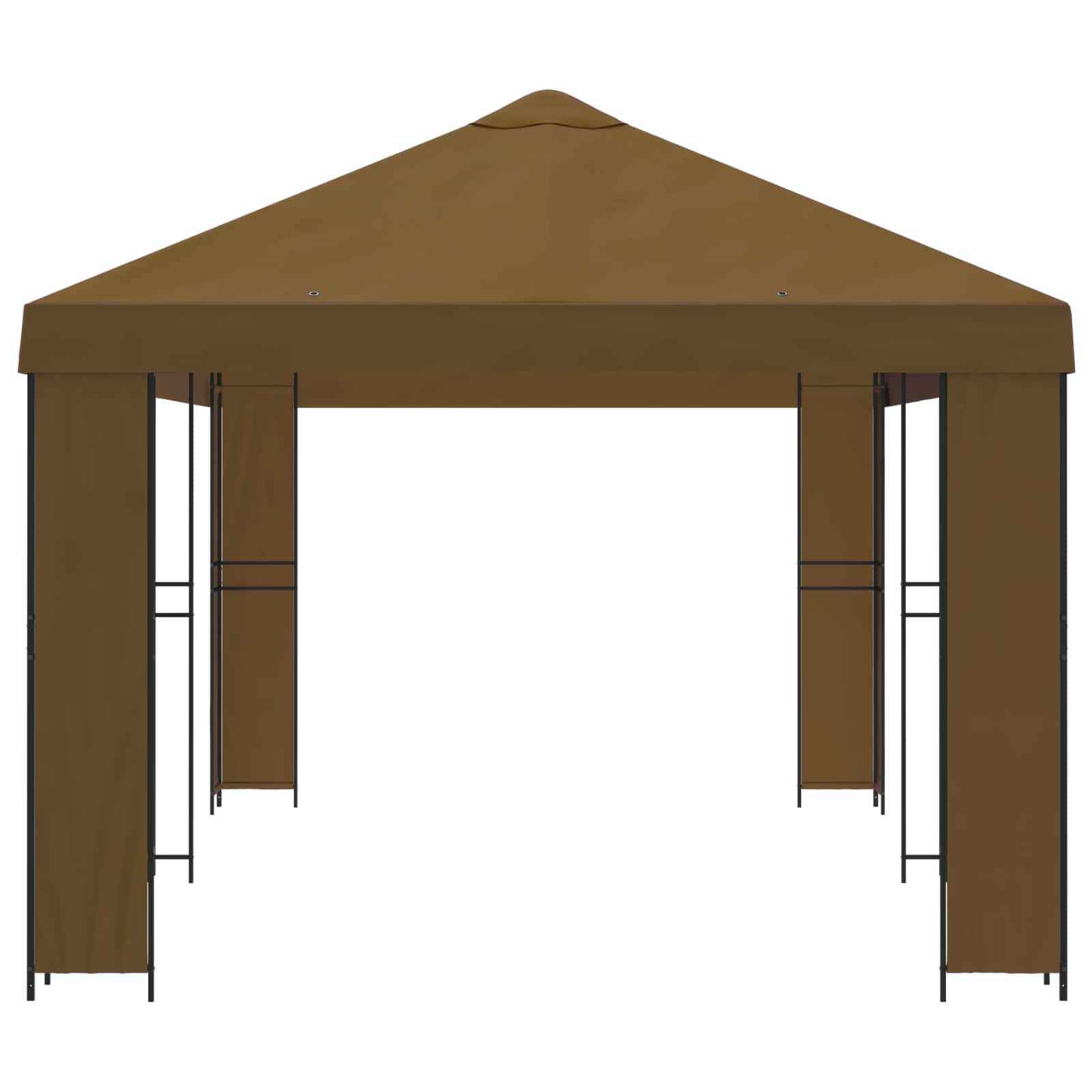 vidaXL Garden Gazebo 6 x 3 m Taupe Polyester and Steel 190 gsm 4