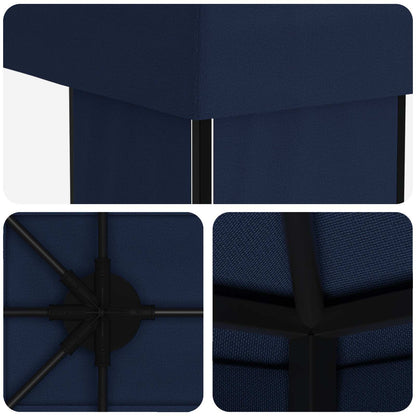 vidaXL Garden Gazebo 6 x 3 m Blue Polyester and Steel 190 gsm 5