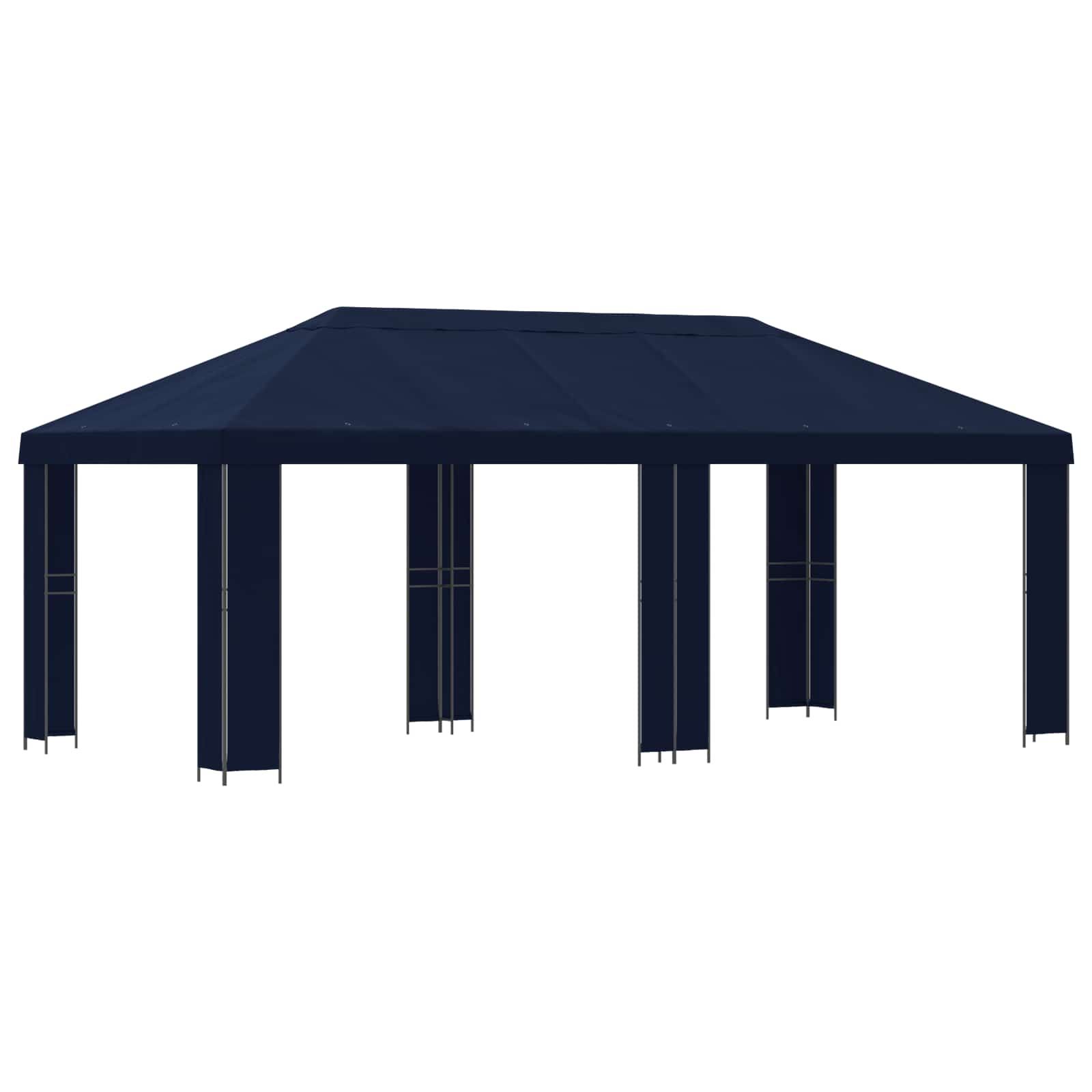 vidaXL Garden Gazebo 6 x 3 m Blue Polyester and Steel 190 gsm 2