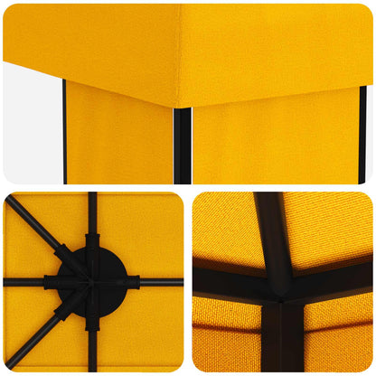 vidaXL Garden Gazebo 6 x 3 m Yellow Polyester and Steel 190 gsm 5