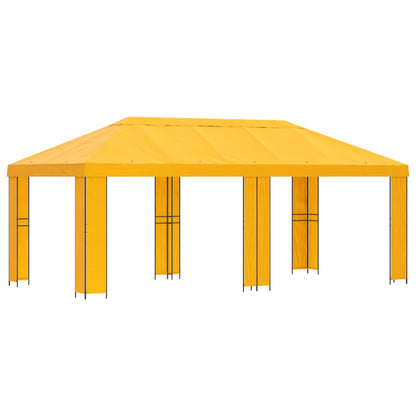 vidaXL Garden Gazebo 6 x 3 m Yellow Polyester and Steel 190 gsm 2