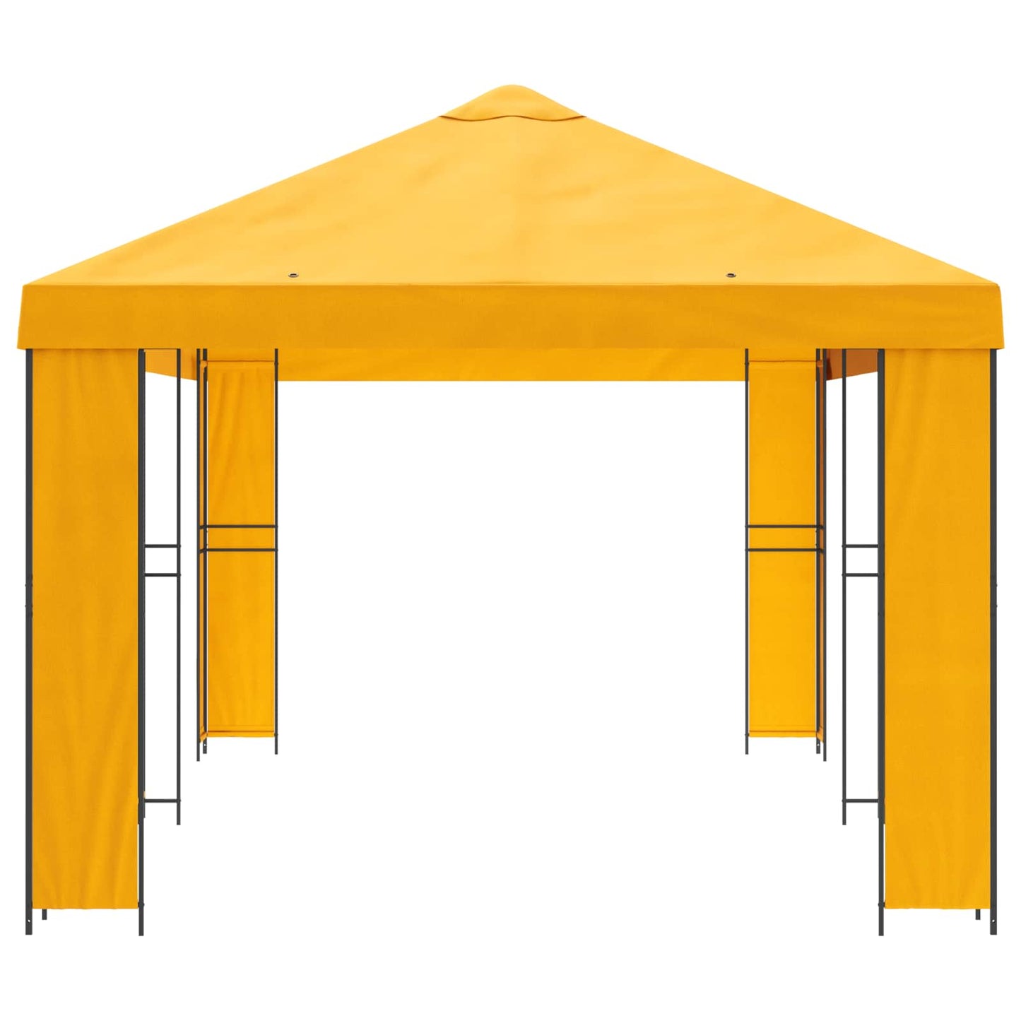 vidaXL Garden Gazebo 6 x 3 m Yellow Polyester and Steel 190 gsm 4