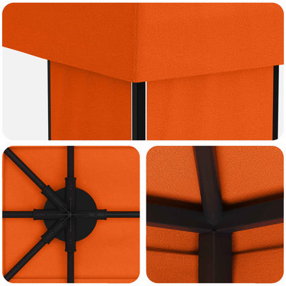 vidaXL Garden Gazebo 6 x 3 m Orange Polyester and Steel 190 gsm 5