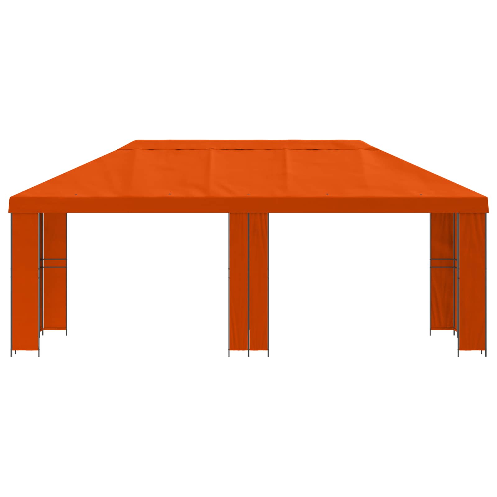 vidaXL Garden Gazebo 6 x 3 m Orange Polyester and Steel 190 gsm 3