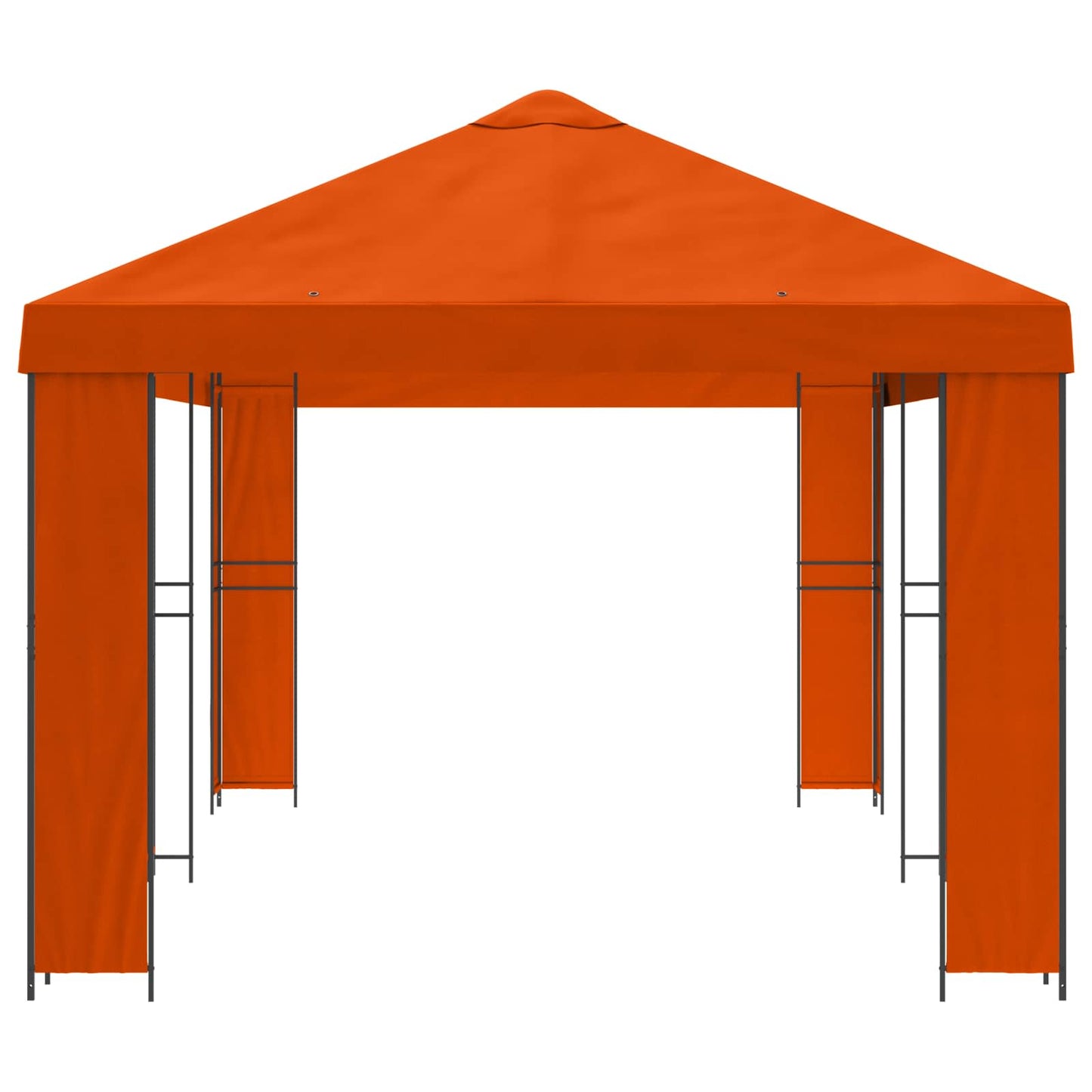vidaXL Garden Gazebo 6 x 3 m Orange Polyester and Steel 190 gsm 4