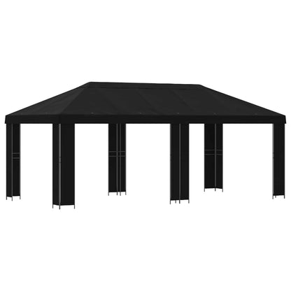 vidaXL Garden Gazebo 6 x 3 m Black Polyester and Steel 190 gsm 2