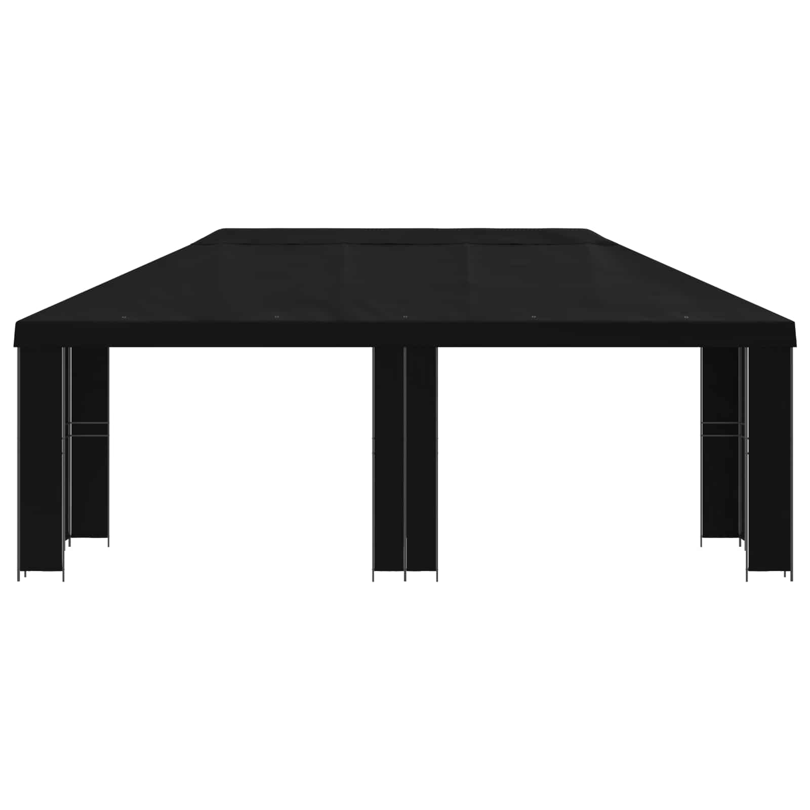 vidaXL Garden Gazebo 6 x 3 m Black Polyester and Steel 190 gsm 3