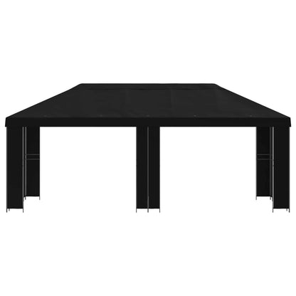 vidaXL Garden Gazebo 6 x 3 m Black Polyester and Steel 190 gsm 3