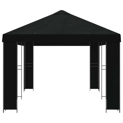 vidaXL Garden Gazebo 6 x 3 m Black Polyester and Steel 190 gsm 4