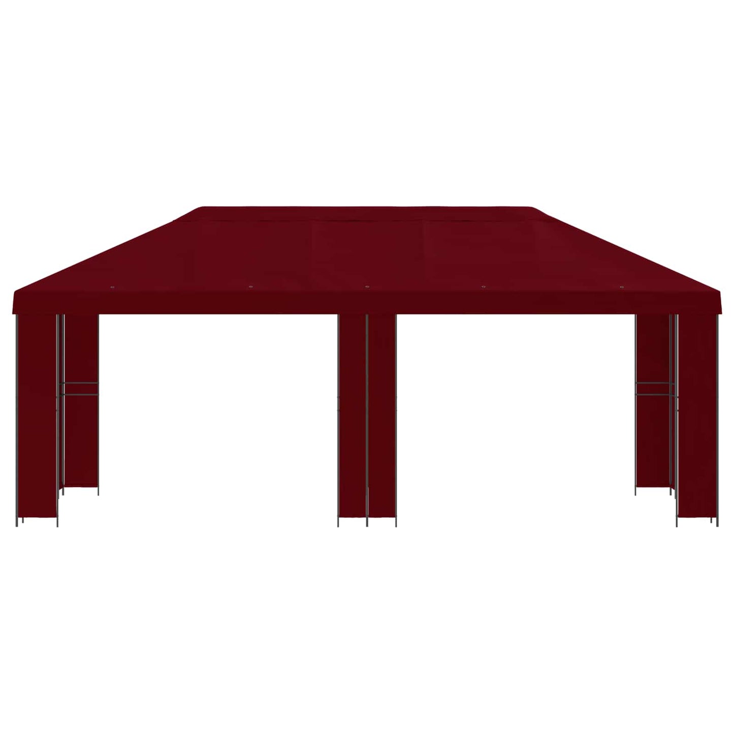 vidaXL Garden Gazebo 6 x 3 m Burgundy Polyester and Steel 190 gsm 3