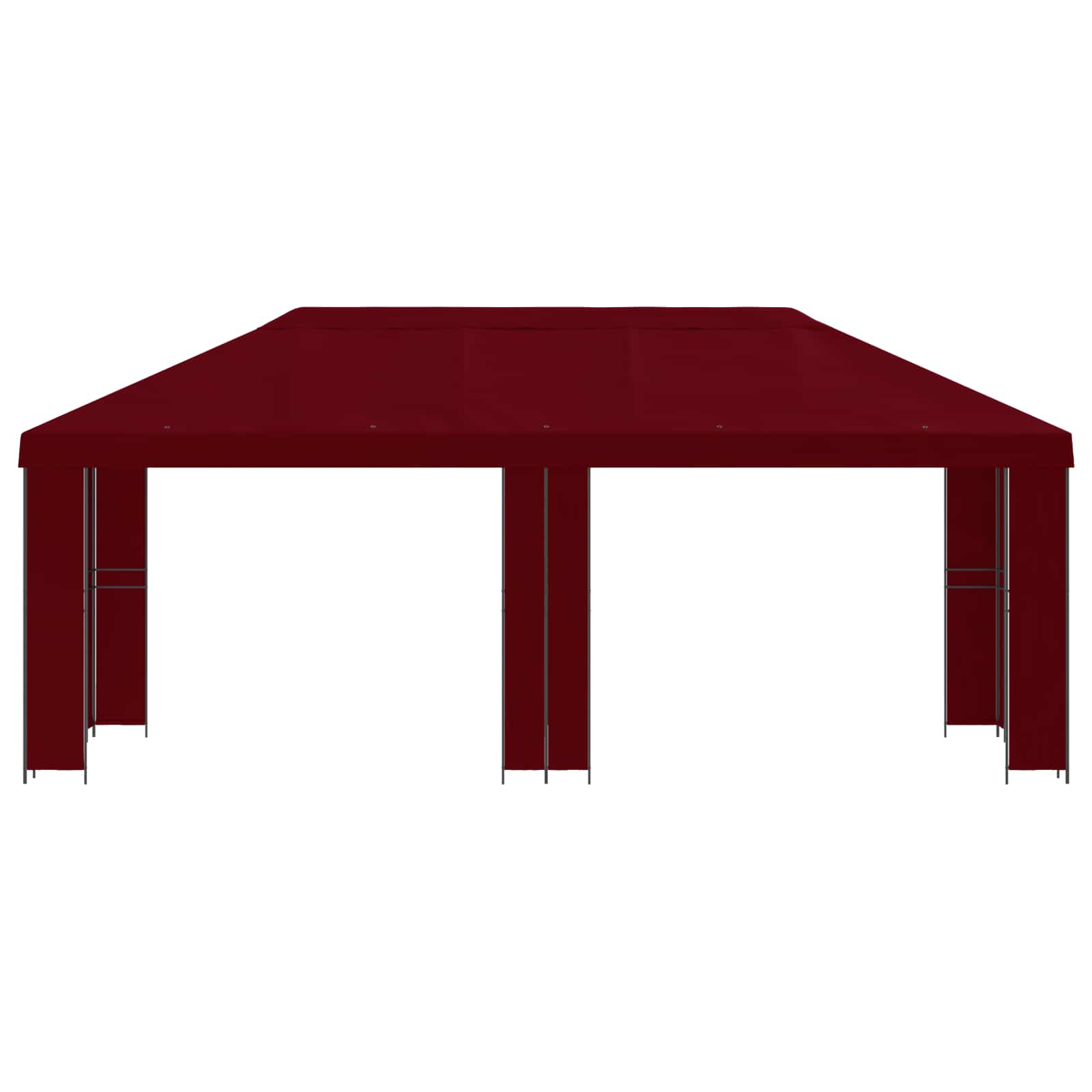 vidaXL Garden Gazebo 6 x 3 m Burgundy Polyester and Steel 190 gsm 3
