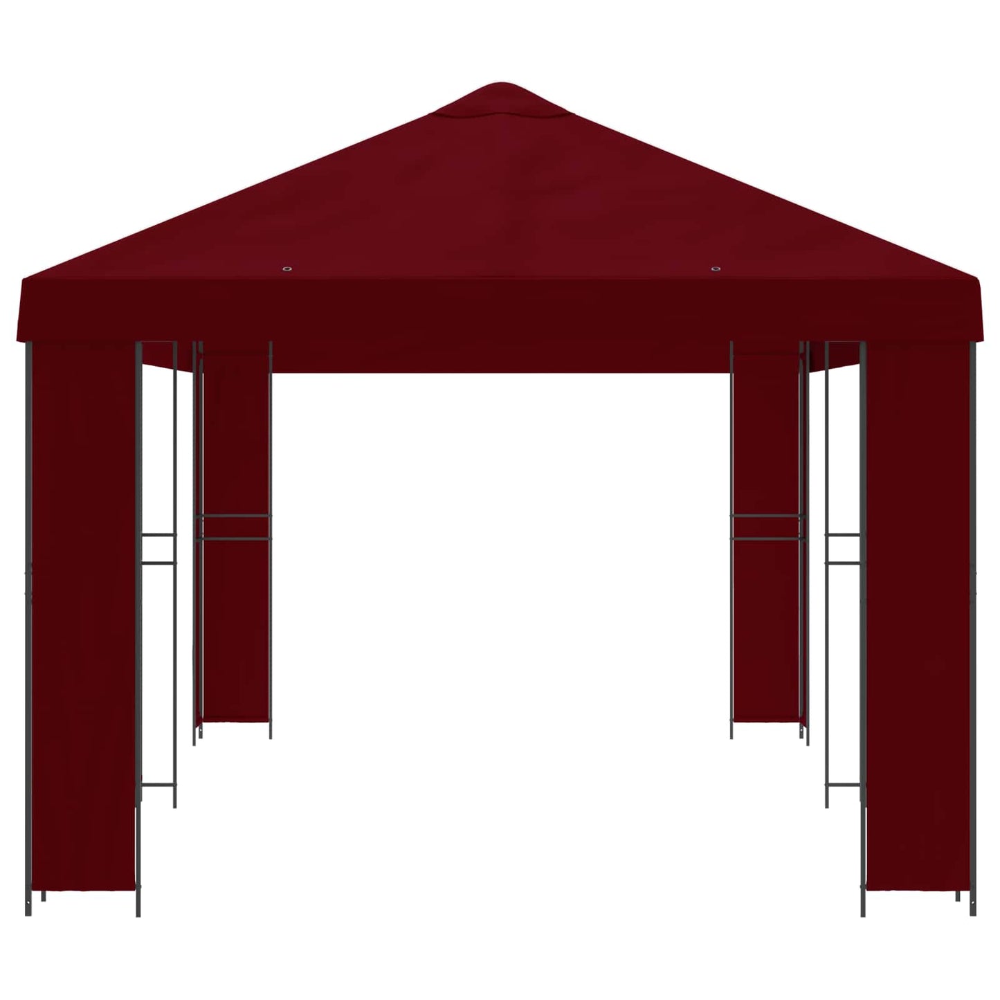 vidaXL Garden Gazebo 6 x 3 m Burgundy Polyester and Steel 190 gsm 4