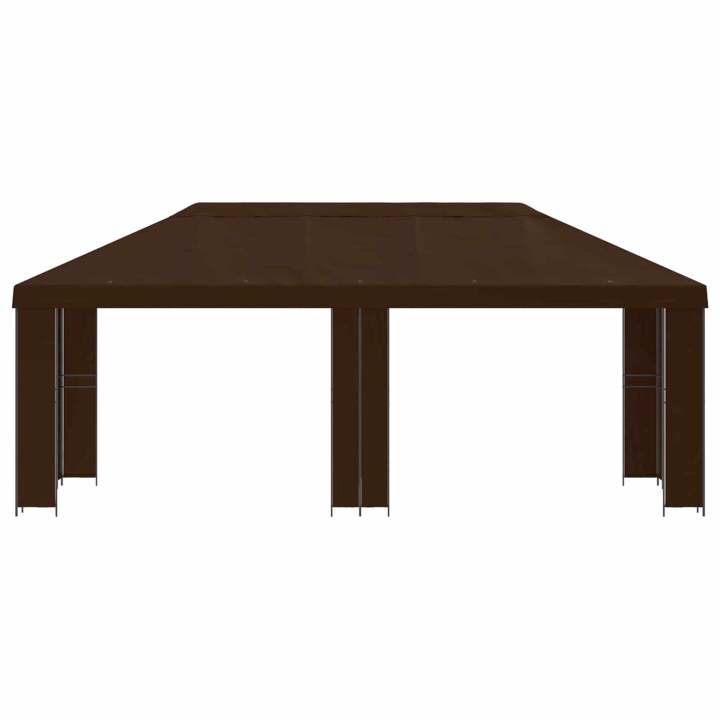 vidaXL Garden Gazebo 6 x 3 m Brown Polyester and Steel 190 gsm 3