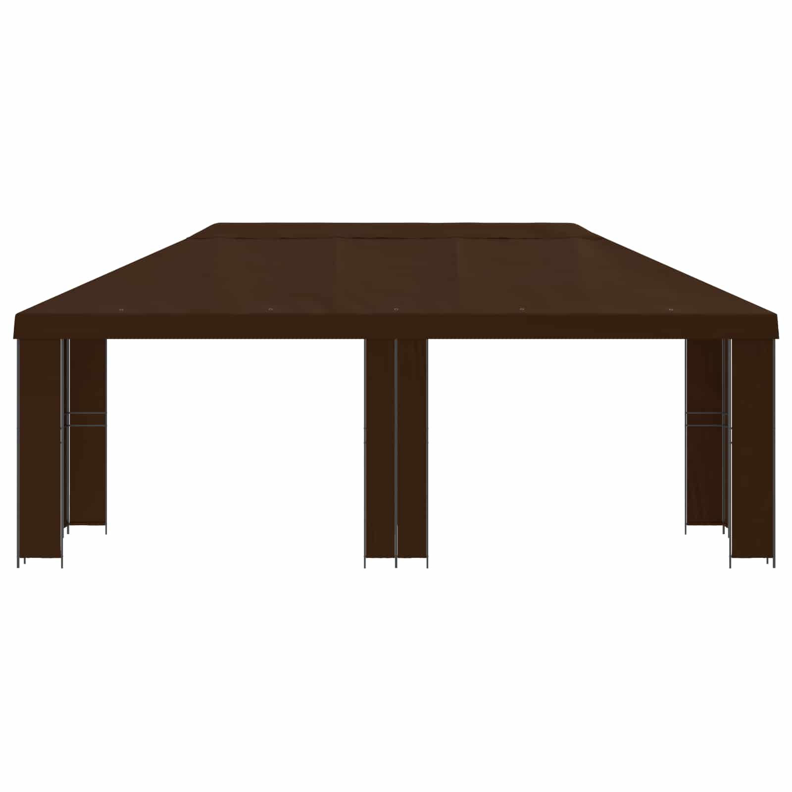 vidaXL Garden Gazebo 6 x 3 m Brown Polyester and Steel 190 gsm 3