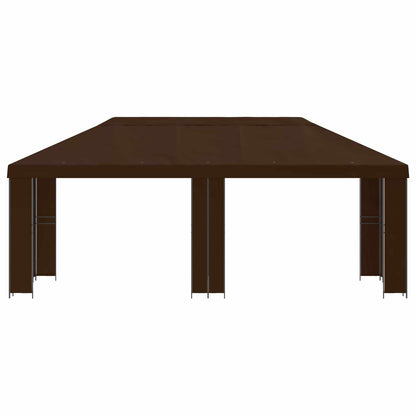 vidaXL Garden Gazebo 6 x 3 m Brown Polyester and Steel 190 gsm 3