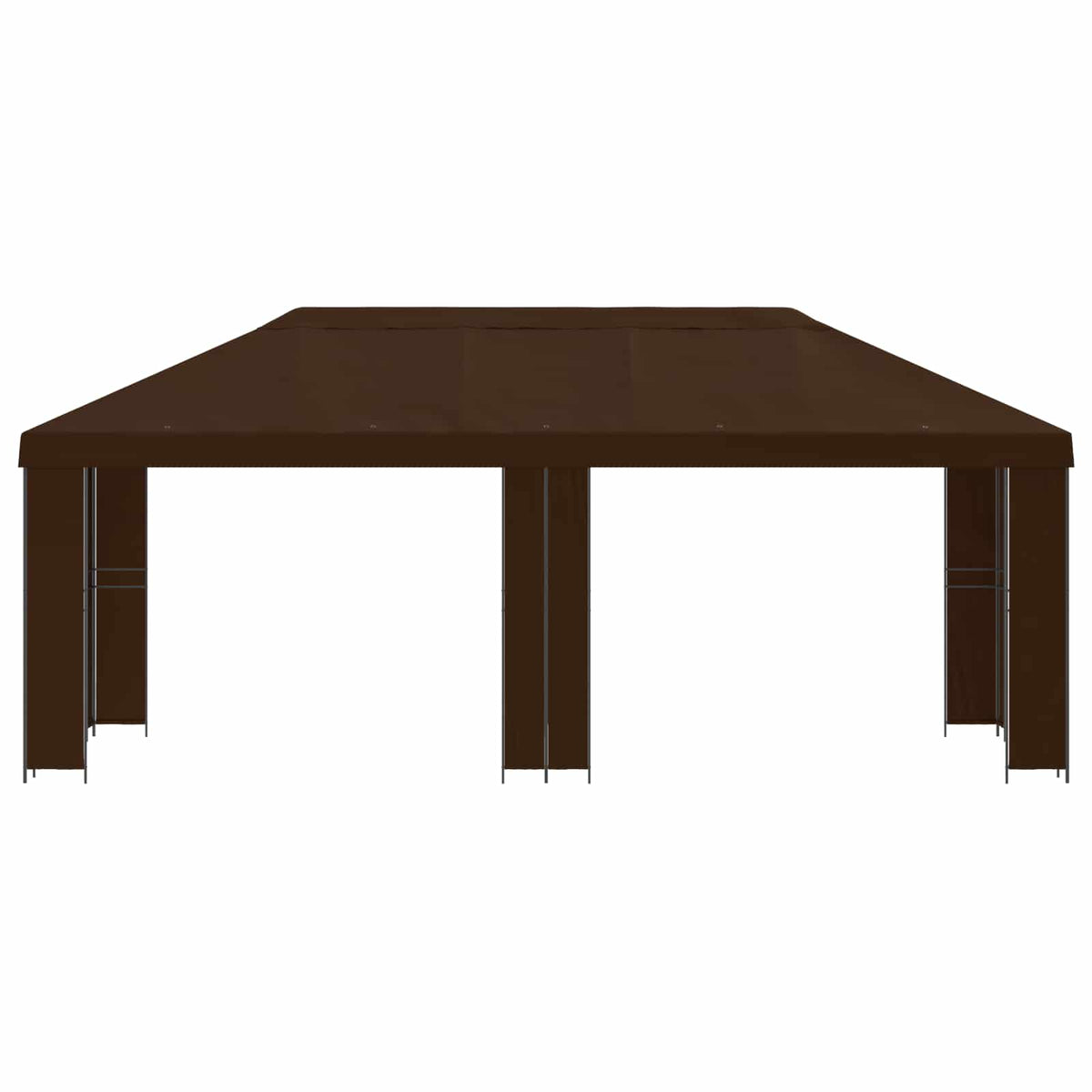 Garden Gazebo 6 x 3 m Polyester and Steel 190 gsm Brown