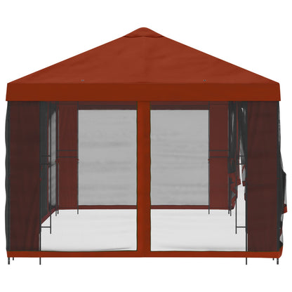 vidaXL Garden Gazebo with Sidewalls 6 x 3 m Terracotta 4