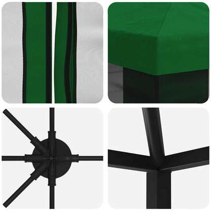 vidaXL Garden Gazebo with Sidewalls 6 x 3 m Green Polyester and Steel 5