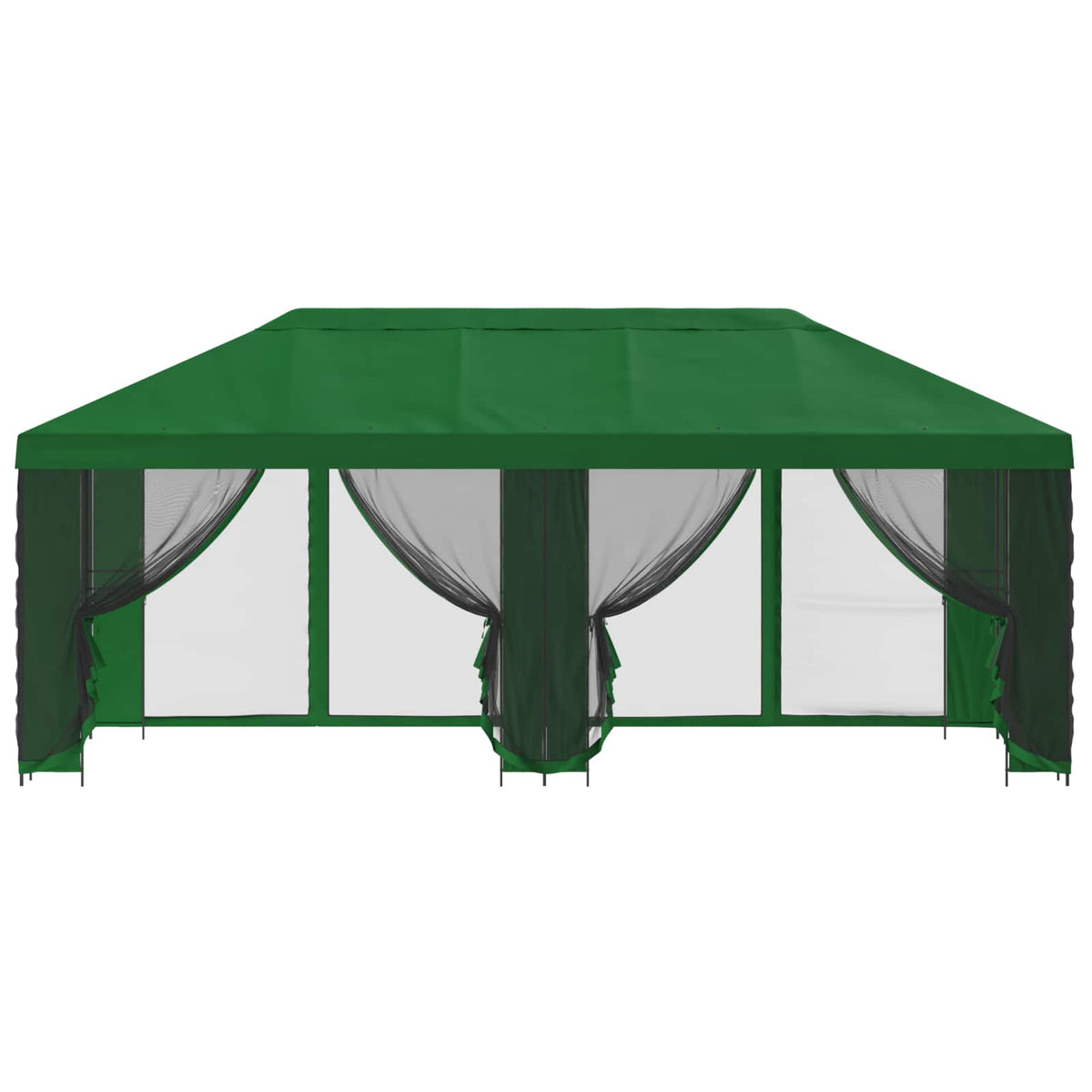 vidaXL Garden Gazebo with Sidewalls 6 x 3 m Green Polyester and Steel 3