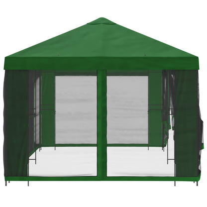 vidaXL Garden Gazebo with Sidewalls 6 x 3 m Green Polyester and Steel 4