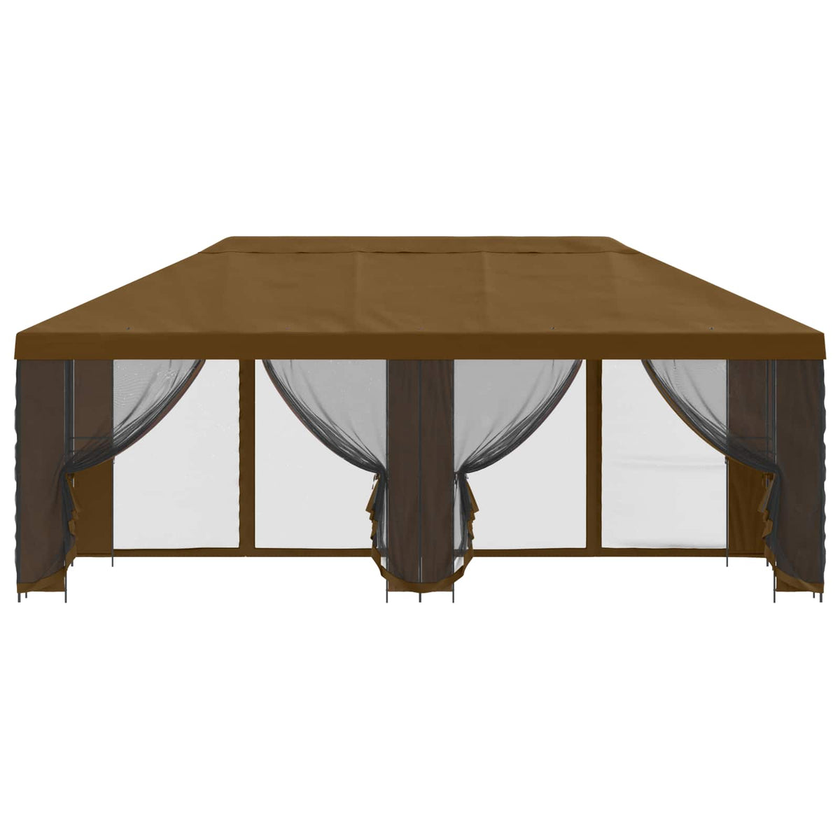vidaXL Garden Gazebo with Sidewalls 6 x 3 m Taupe Polyester and Steel 3
