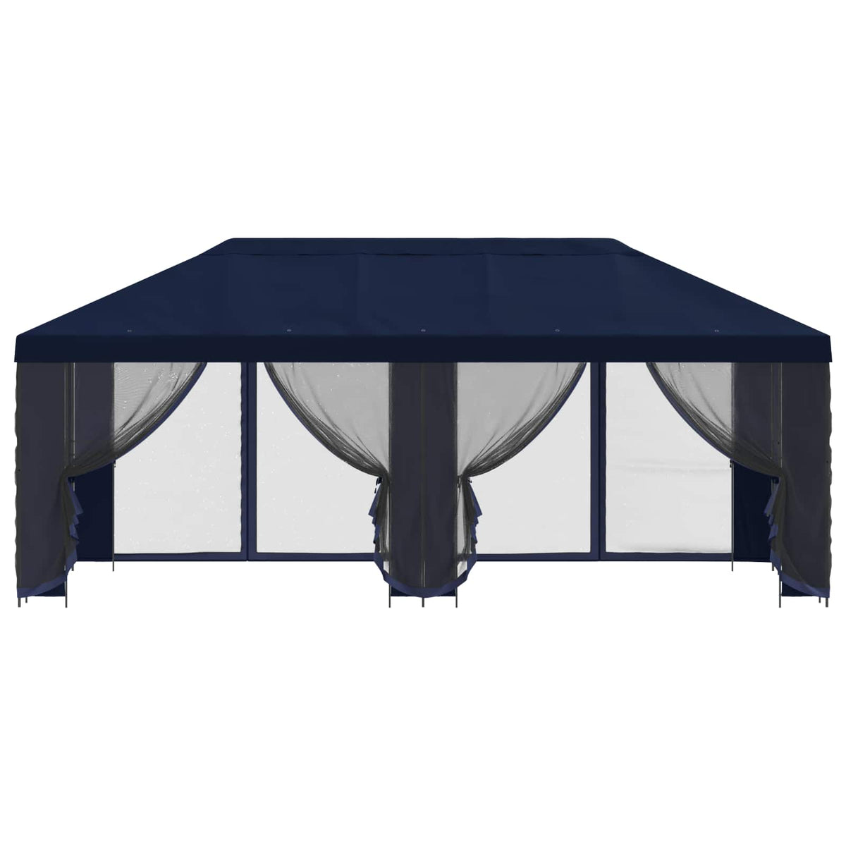 vidaXL Garden Gazebo with Sidewalls 6 x 3 m Blue Polyester and Steel 3