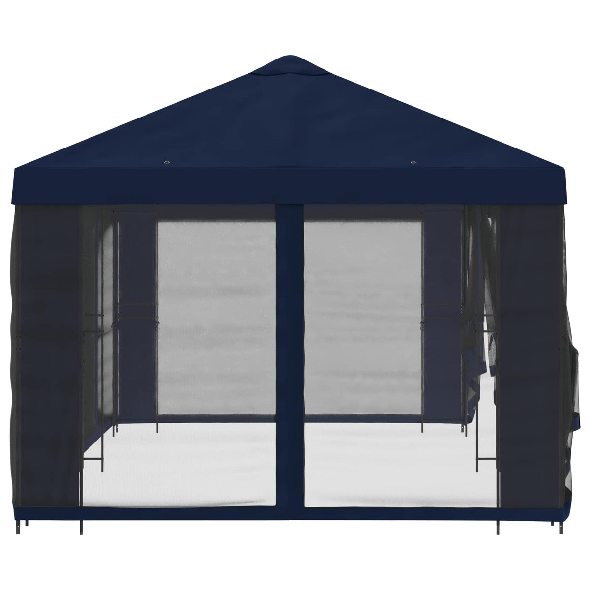 vidaXL Garden Gazebo with Sidewalls 6 x 3 m Blue Polyester and Steel 4