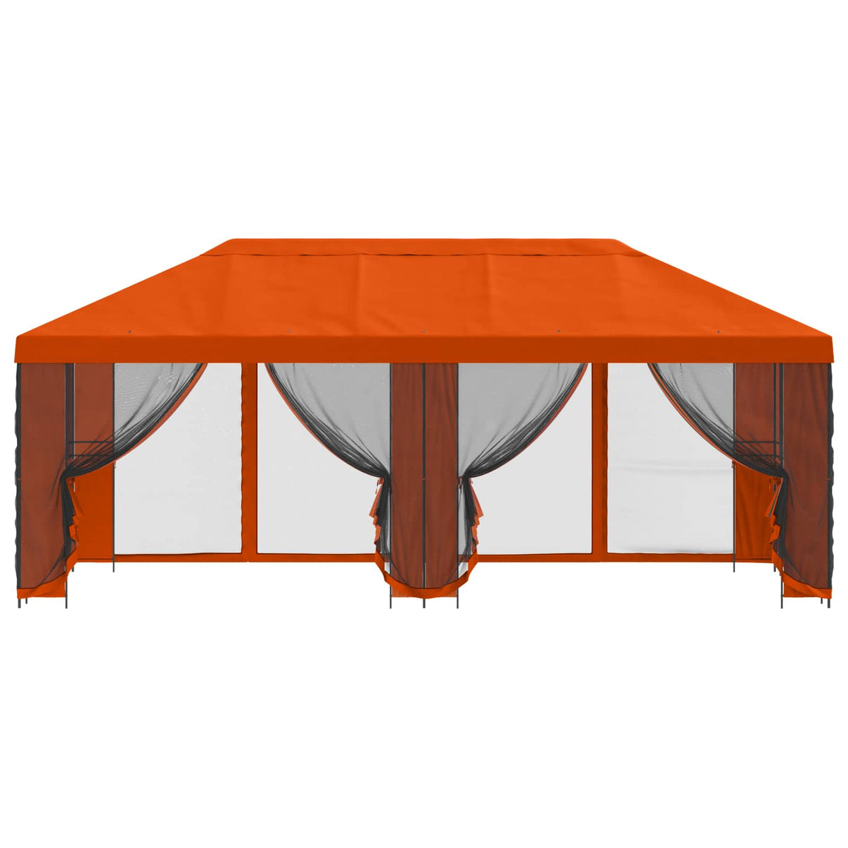 vidaXL Garden Gazebo with Sidewalls 6 x 3 m Orange Polyester and Steel 3