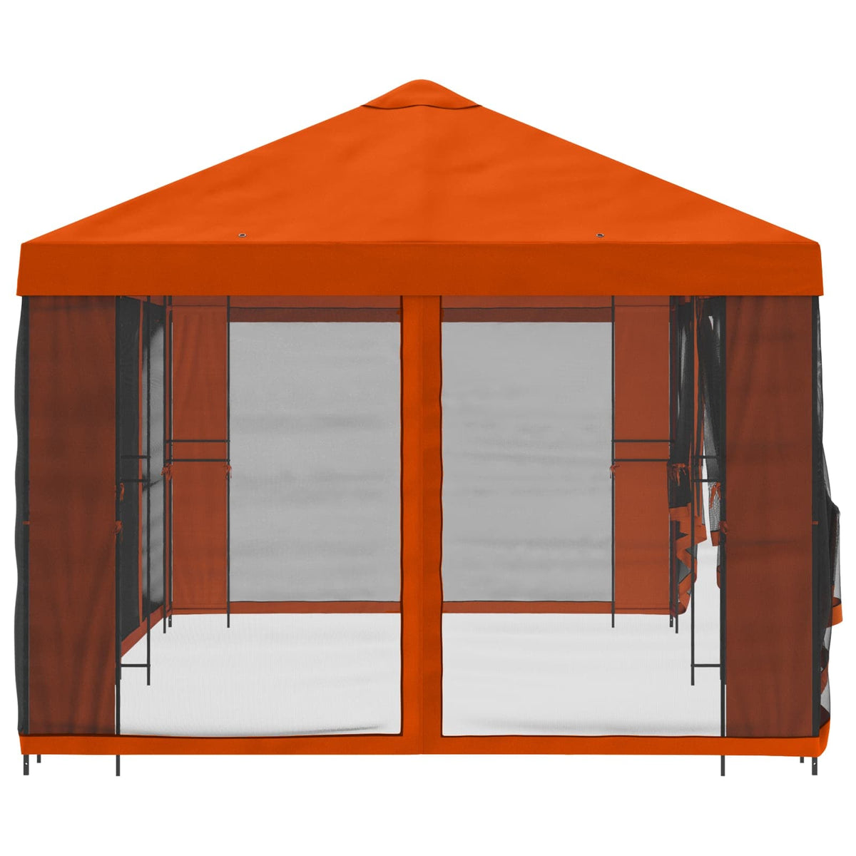vidaXL Garden Gazebo with Sidewalls 6 x 3 m Orange Polyester and Steel 4