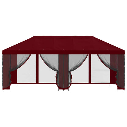 vidaXL Garden Gazebo with Sidewalls 6 x 3 m Burgundy 3