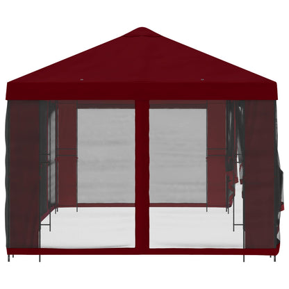 vidaXL Garden Gazebo with Sidewalls 6 x 3 m Burgundy 4