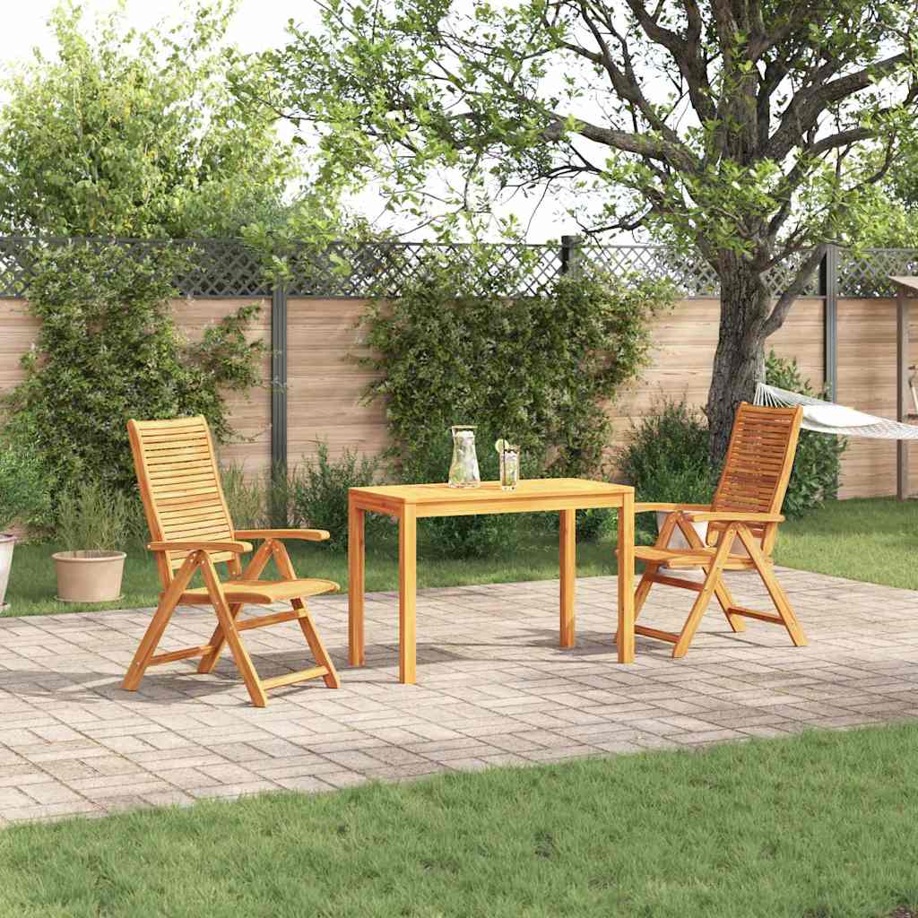 vidaXL Garden Dining Set 3 pcs Brown Solid Acacia Wood 1