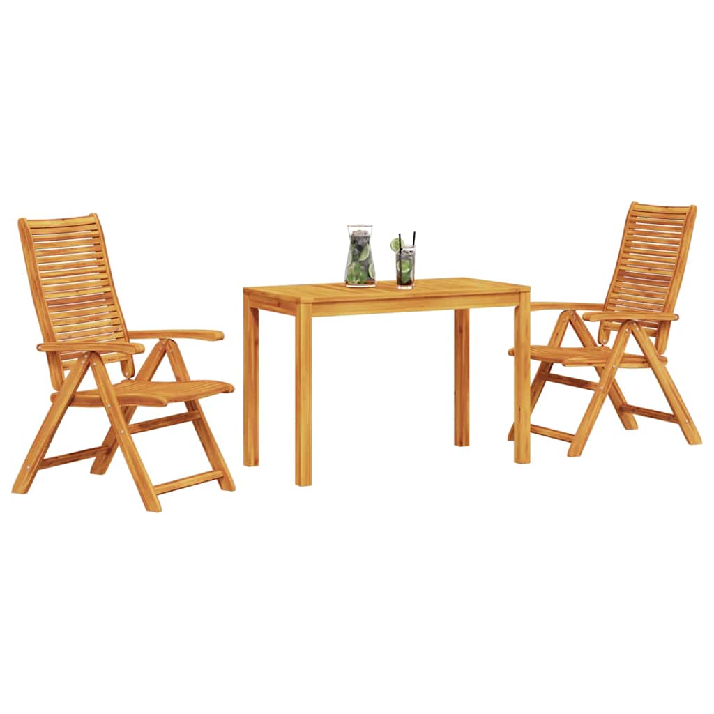 vidaXL Garden Dining Set 3 pcs Brown Solid Acacia Wood 3
