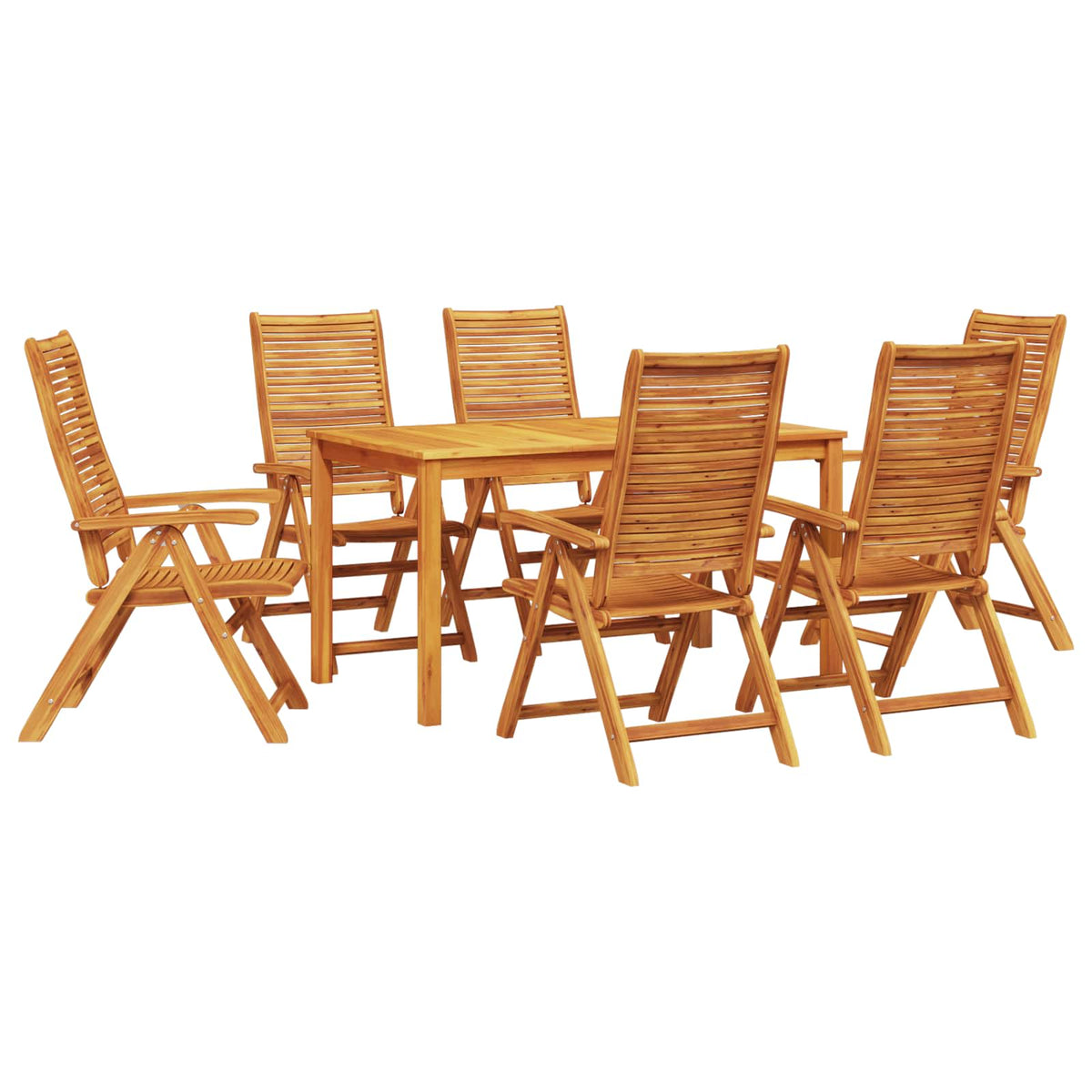 vidaXL Garden Dining Set 5 pcs Brown Solid Acacia Wood