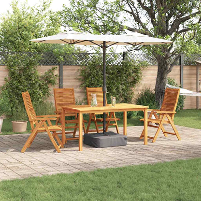 vidaXL Garden Dining Set 5 pcs Brown Solid Acacia Wood