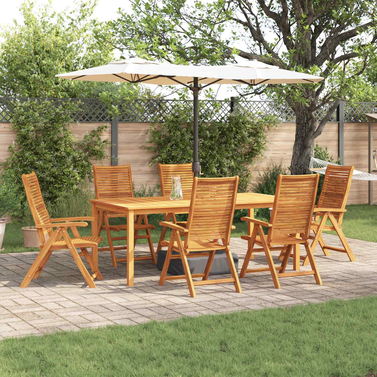 vidaXL Garden Dining Set 5 pcs Brown Solid Acacia Wood