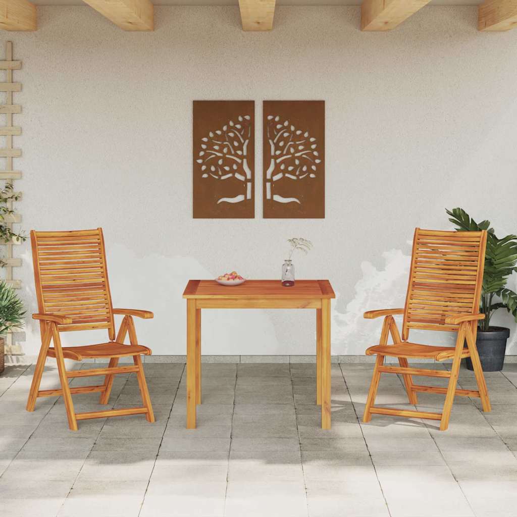 vidaXL Garden Dining Set 3 pcs Brown Solid Acacia Wood 4