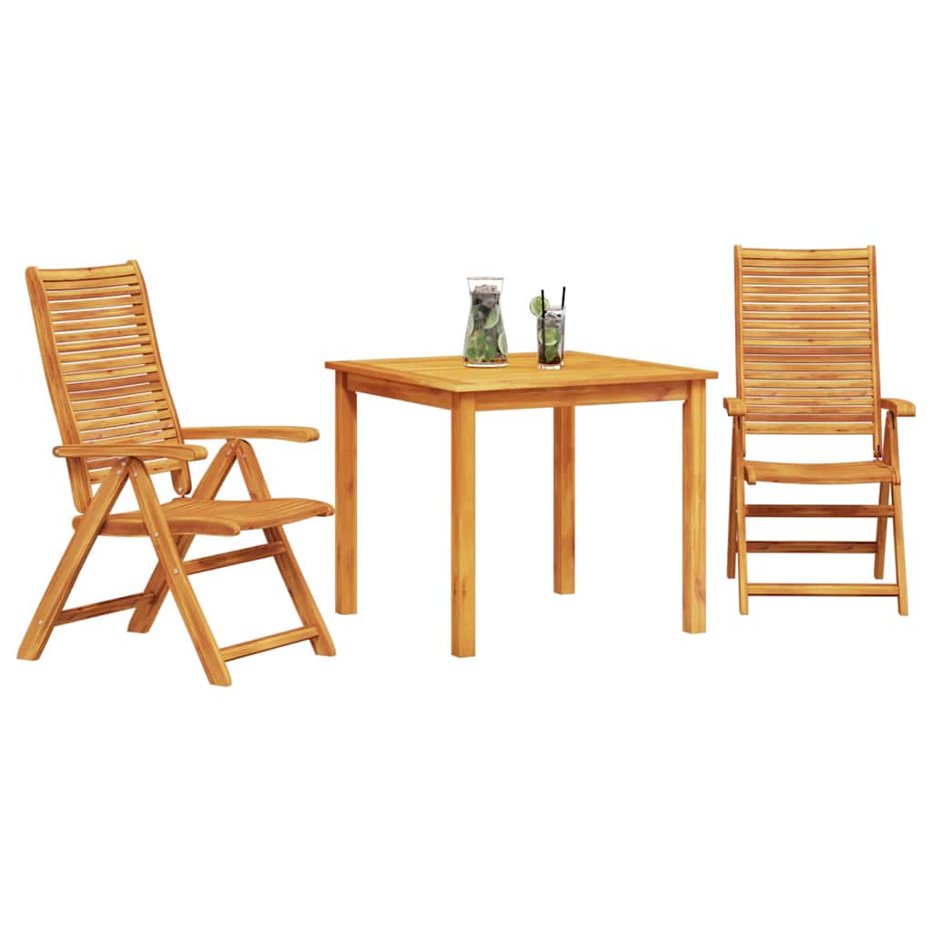 vidaXL Garden Dining Set 3 pcs Brown Solid Acacia Wood 3