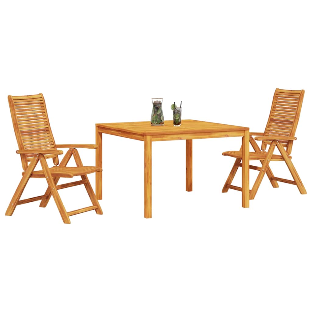 vidaXL Garden Dining Set 3 pcs Brown Solid Acacia Wood 3