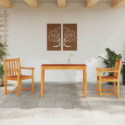 vidaXL Garden Dining Set 3 pcs Brown Solid Acacia Wood 4