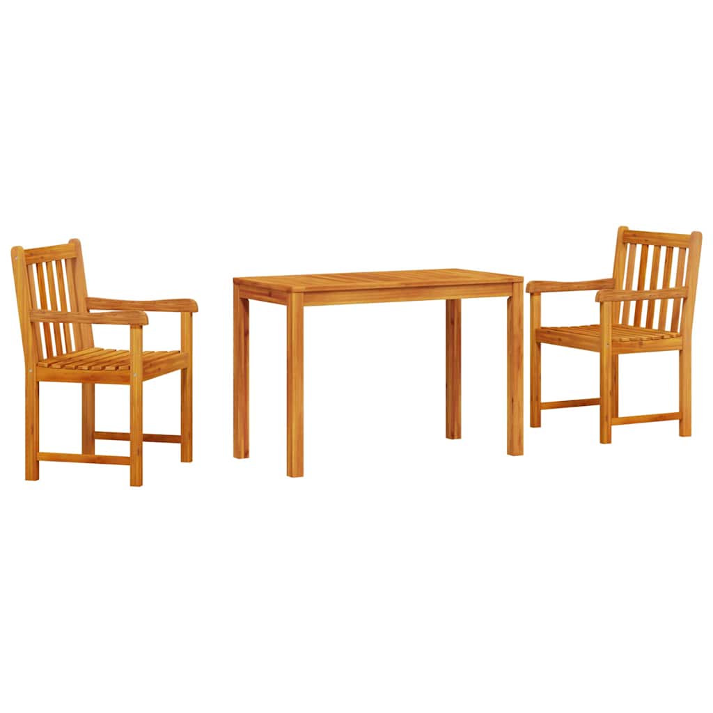 vidaXL Garden Dining Set 3 pcs Brown Solid Acacia Wood 2