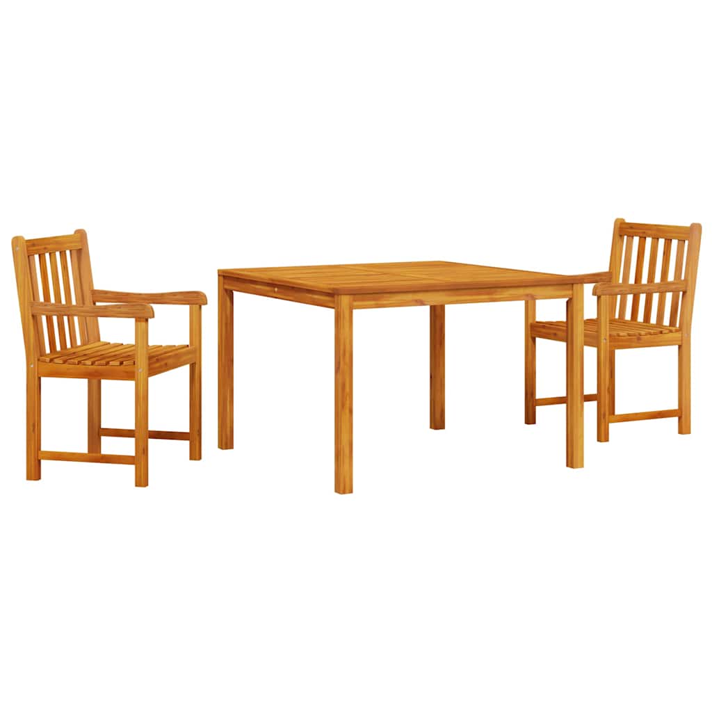 vidaXL Garden Dining Set 3 pcs Brown Solid Acacia wood 2