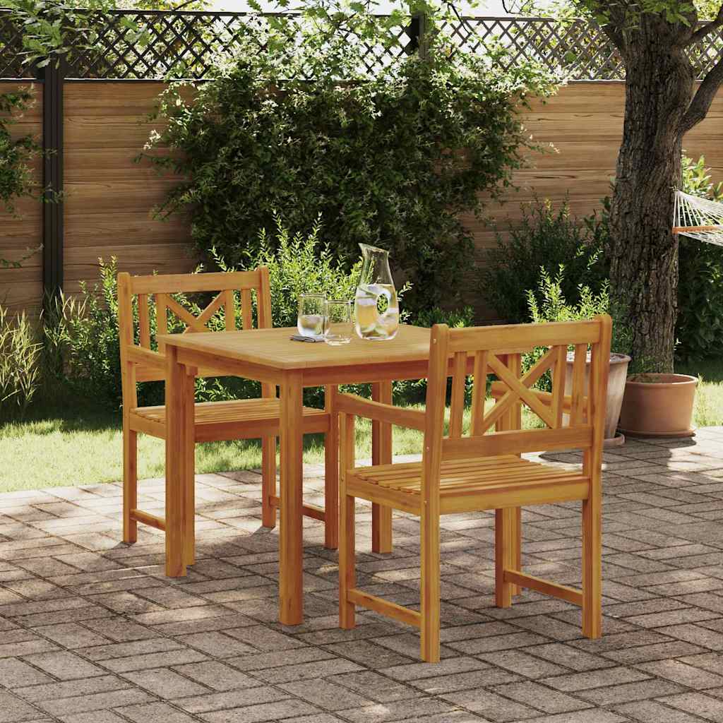 vidaXL Garden Dining Set 3 pcs Brown Solid Acacia wood 1