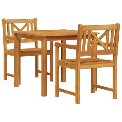vidaXL Garden Dining Set 3 pcs Brown Solid Acacia wood 2