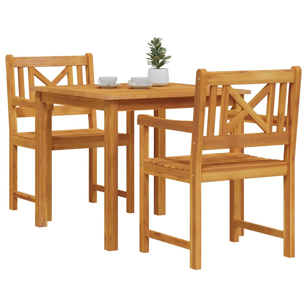 vidaXL Garden Dining Set 3 pcs Brown Solid Acacia wood 3