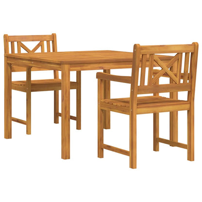 vidaXL Garden Dining Set 3 pcs Brown Solid Acacia wood 2
