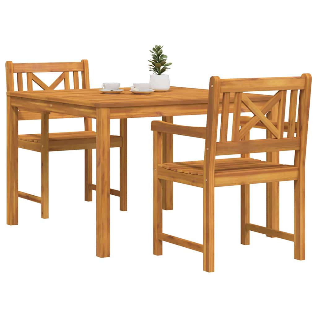 vidaXL Garden Dining Set 3 pcs Brown Solid Acacia wood 3