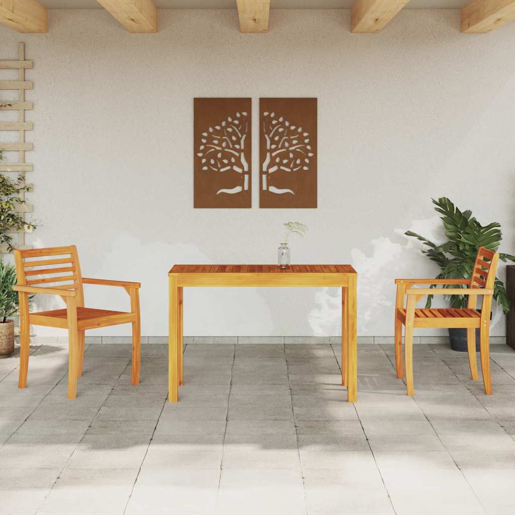 vidaXL Garden Dining Set 3 pcs Brown Solid Acacia Wood 1
