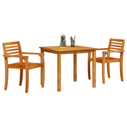 vidaXL Garden Dining Set 3 pcs Brown Solid Acacia Wood 3