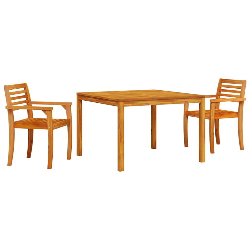 vidaXL Garden Dining Set 3 pcs Brown Solid Acacia Wood 2
